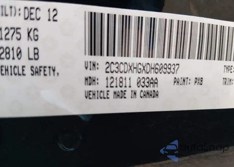 2013 Dodge Charger Sxt from USA, damaged, VIN 2C3CDXHGXDH609937